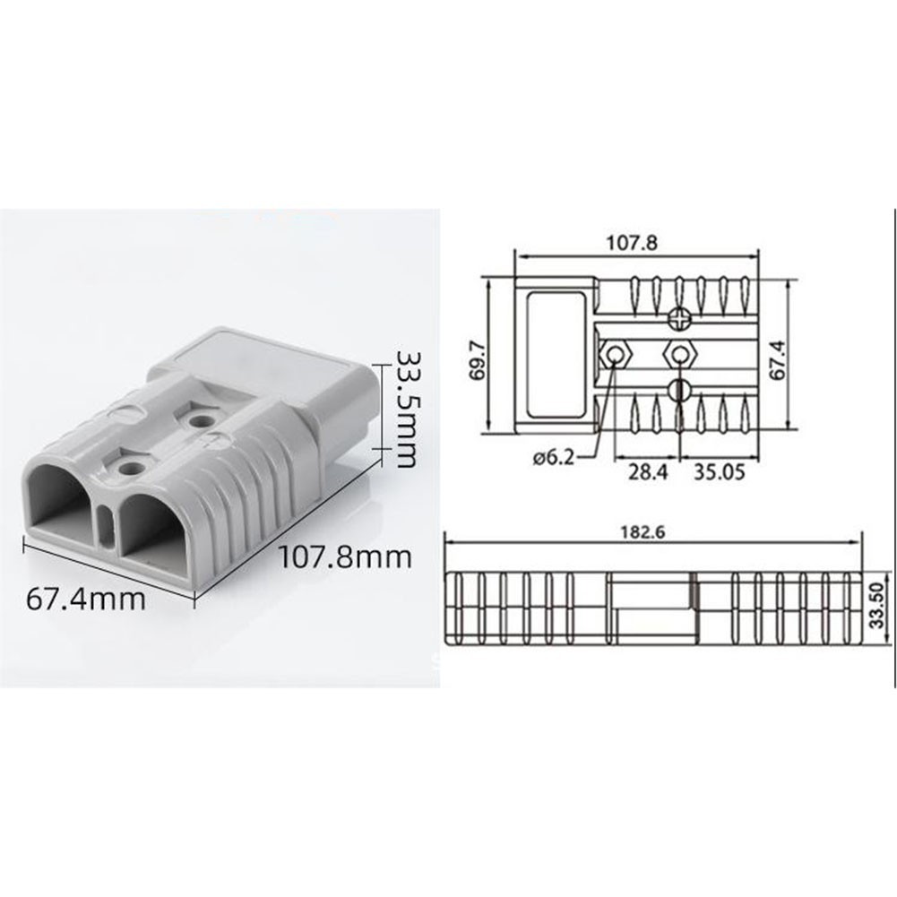 IP20 Waterproof Electric Forklift Battery Charging Connector 350A 600V