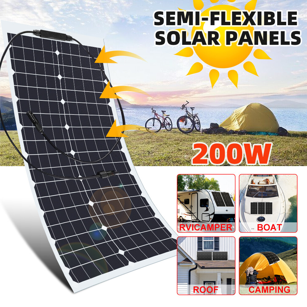 200W Solar Panel 18V Flexible Solar Panel High-Efficiency Solar Panels for RV