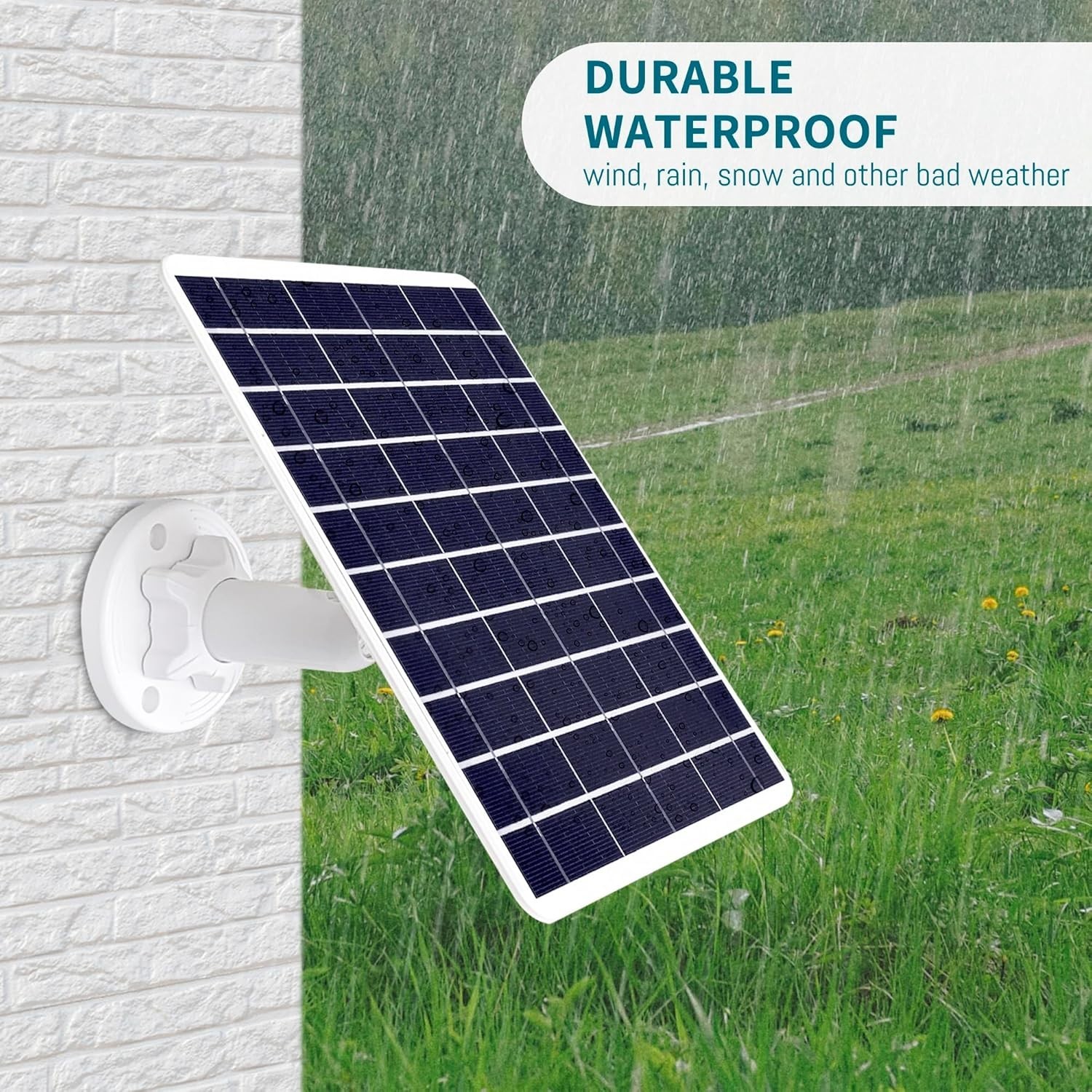 8W Solar Panel Compatible with Google Nest Camera Outdoor & Indoor (Battery V…