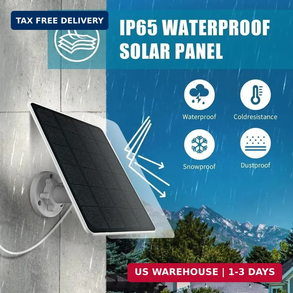 Ring Camera Solar Panel, Compatible with Ri ng Stick Up Cam Battery, Ring Spotli