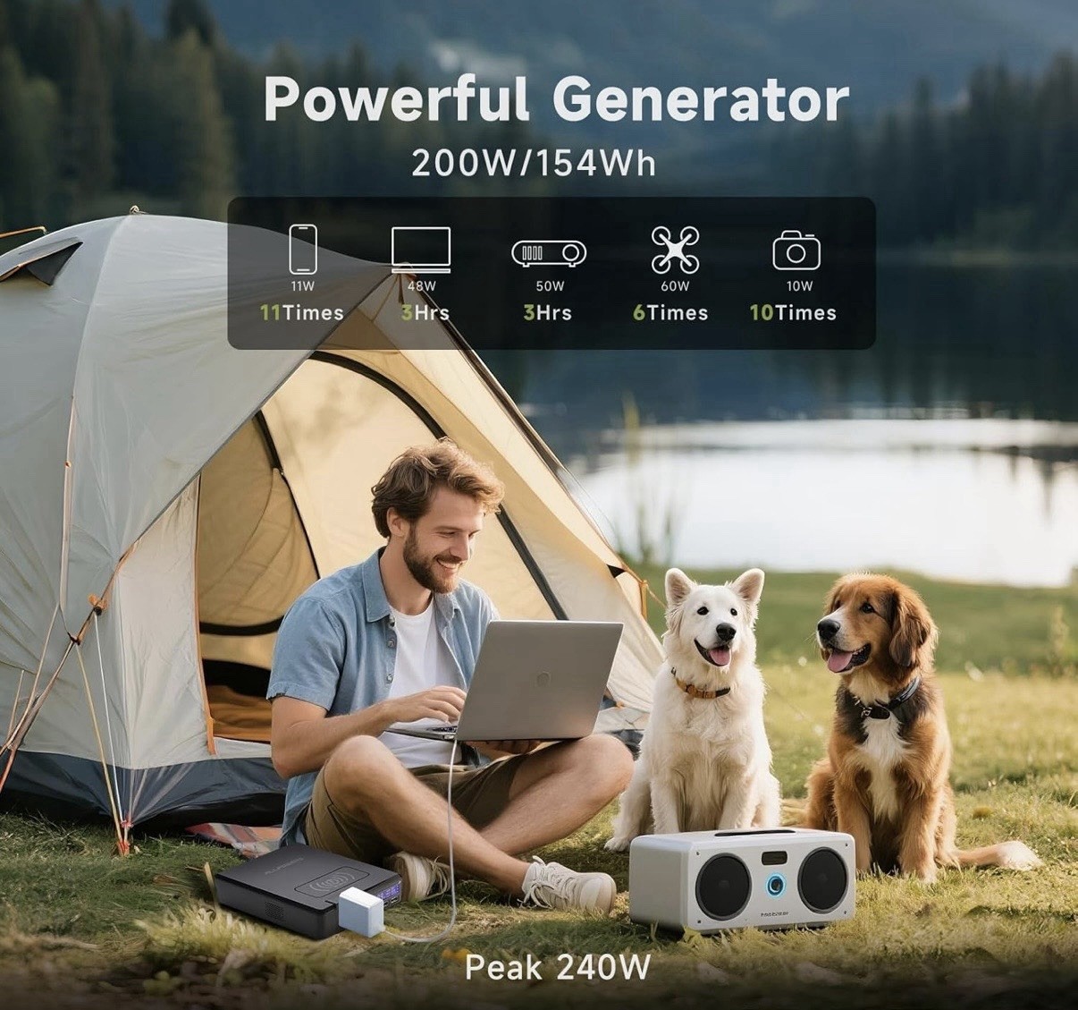 ALLPOWERS Portable Power Station 200W Battery Backup Power
