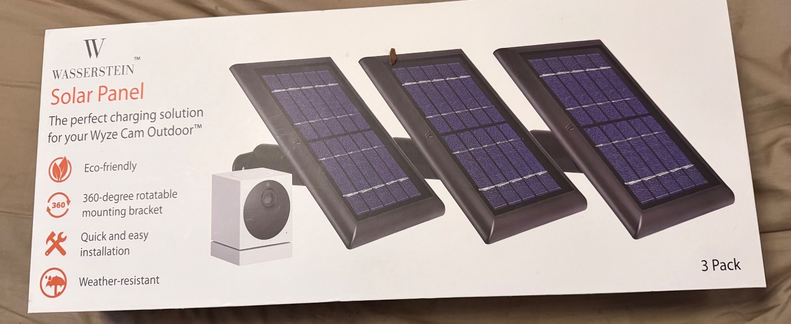 Wasserstein solar panels for use with Waze cameras(not included). 360 degree rot