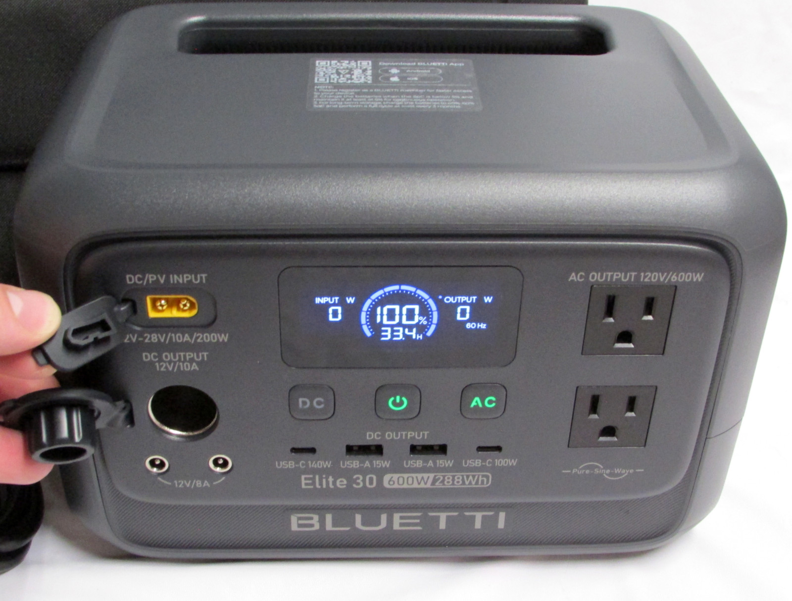 Bluetti Elite 30 V2 600W 60w Solar Panel CPAP UPS Power Station Generator 288Wh