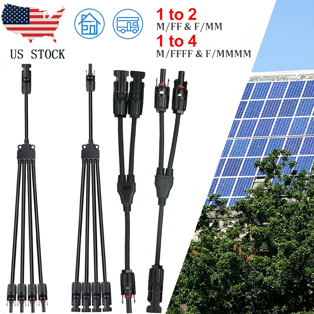 30A Solar Panel Connector Y Type Cable for FFM MMF PV Wire Connector T Splitter