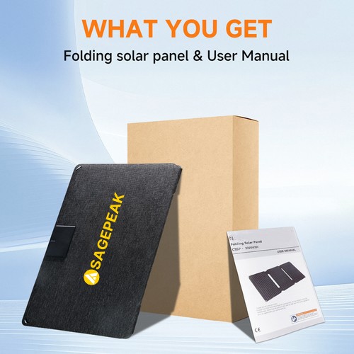 40W 30W Solar Panel Solar Charger 2-Ports Foldable Portable | USB-A Type-C Ports