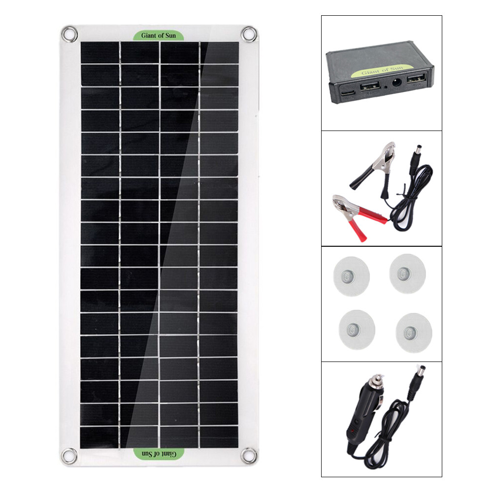 30W Polycrystal Solar Panel Flexible Solar Panel For Camping Car Traveling U5H6