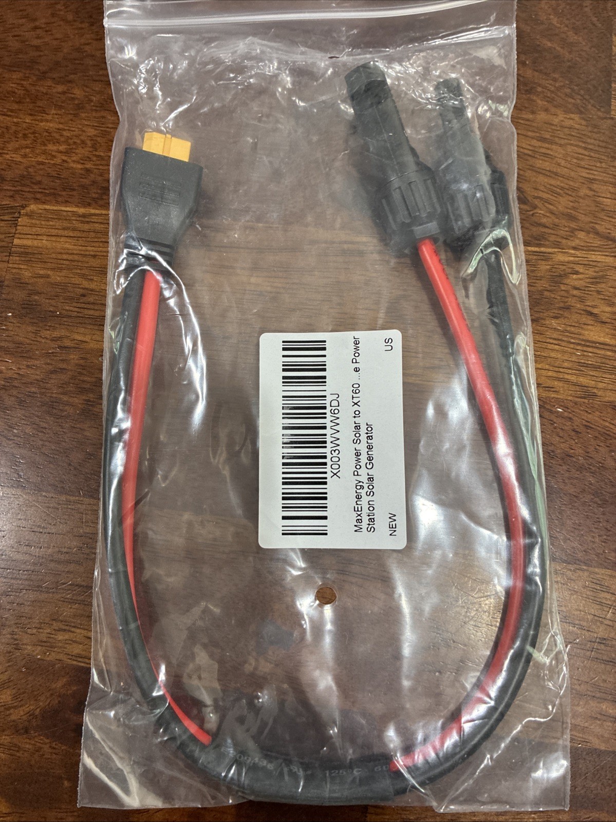 MaxEnergy Power To Solar XT60 14inch Wire