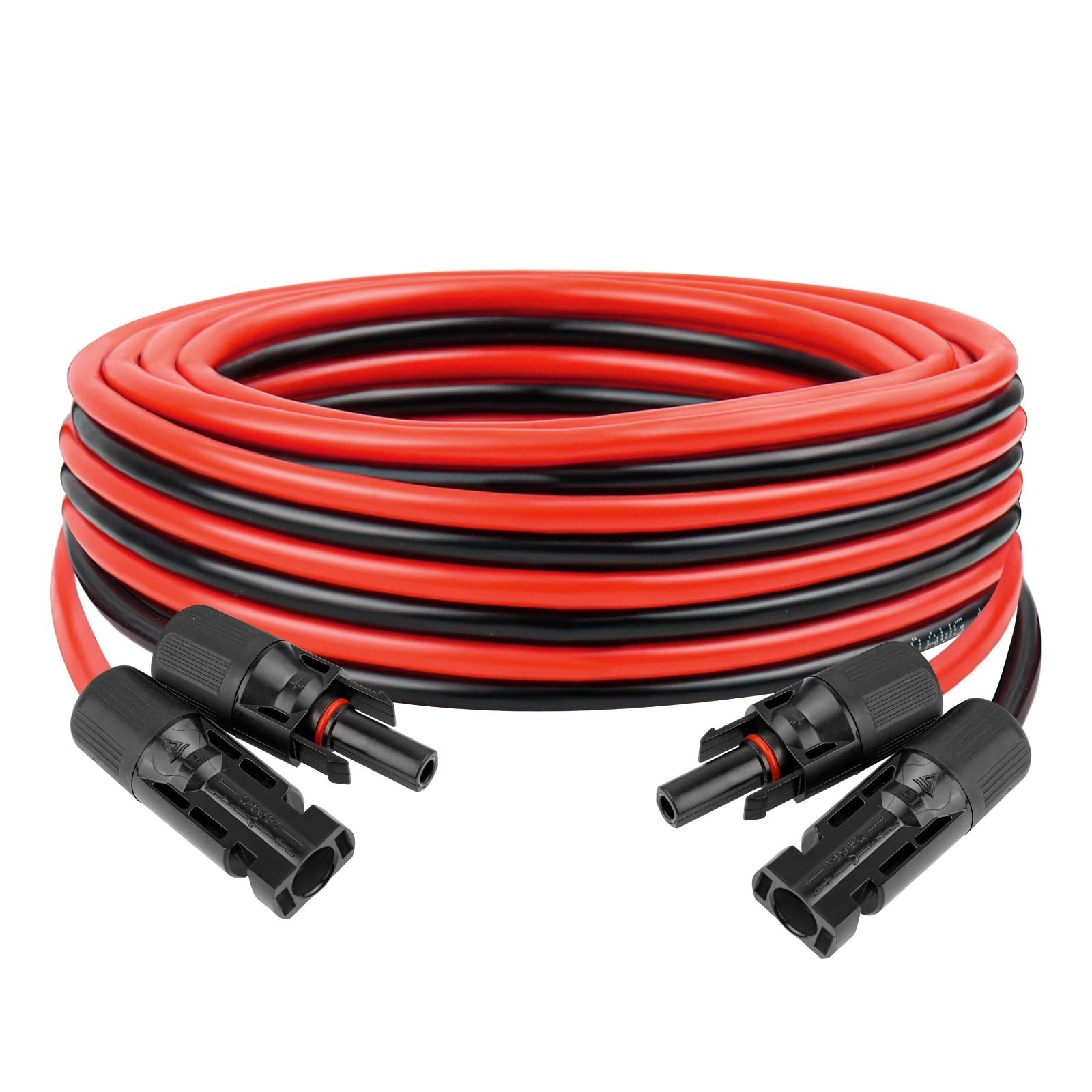 10FT Solar Extension Cable 10AWG Tinned Copper PV Wire with Connectors for RV, M