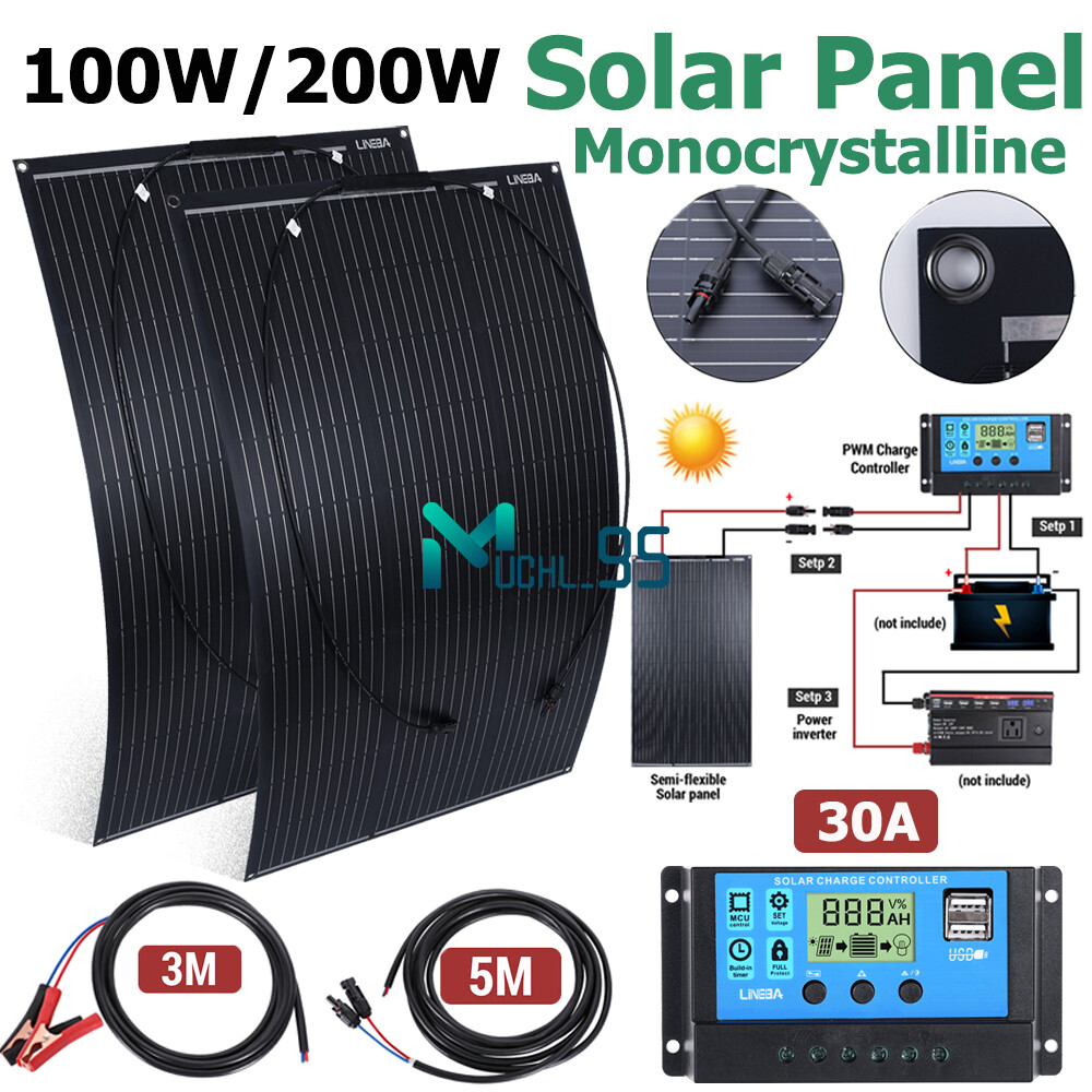 6000W /5000W Power Inverter With 200W Solar Panel Kit & 100A 12V Battery Charger