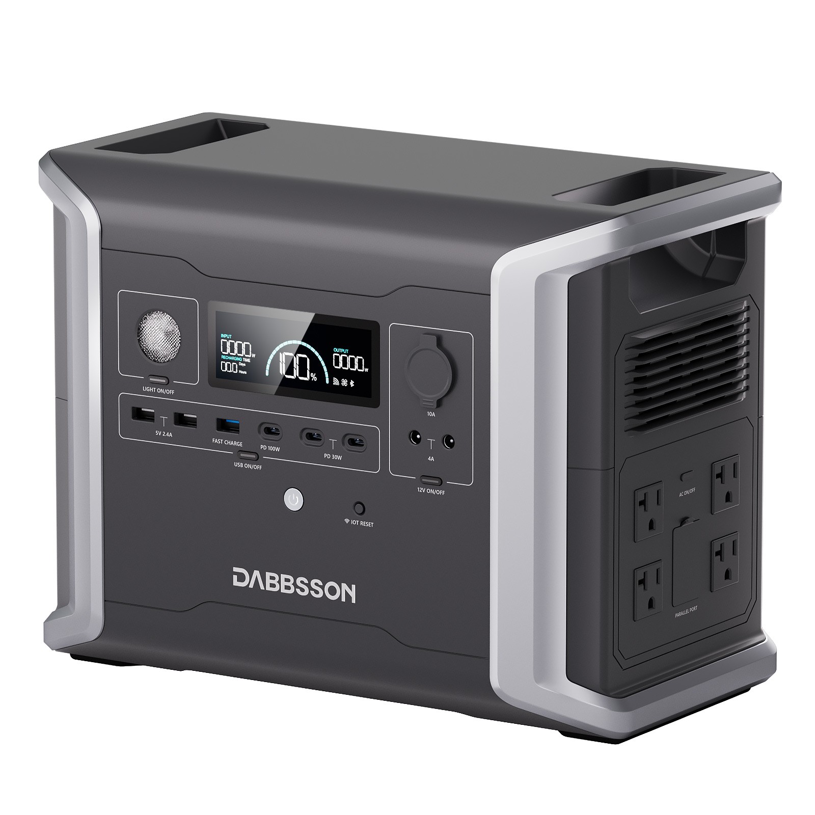 Dabbsson Portable Power Station 1330Wh Solar Generator App Control for Outdoors