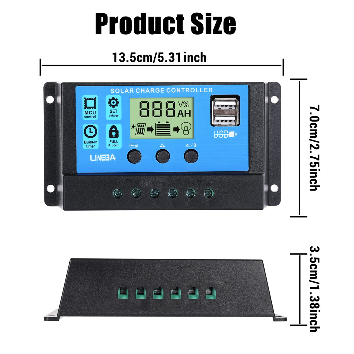 Real 100W Solar Panel Kit 30A 12V Battery Charger w/ Controller Caravan Boat RV