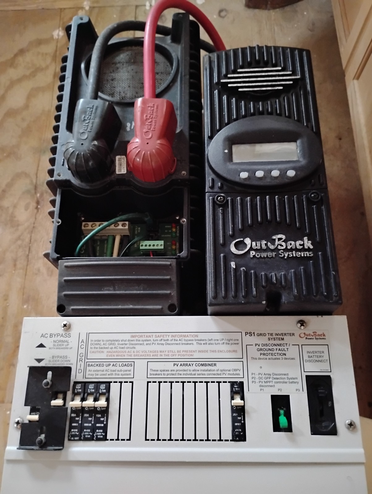 Outback Power PS1- 2500 Power System Pre Wired Solar System Cabinet 24V/120 NOS