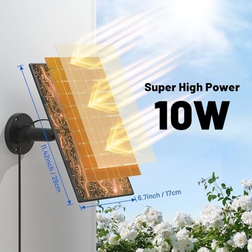 5 Pack 5W Solar Panel Charger for Blink Outdoor/Indoor Cameras, 13.1 Ft Cable &