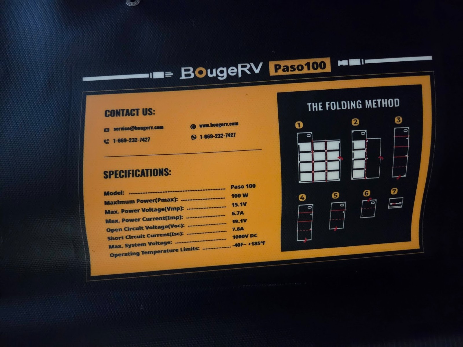 BougeRV Paso 100W CIGS Portable Solar Blanket