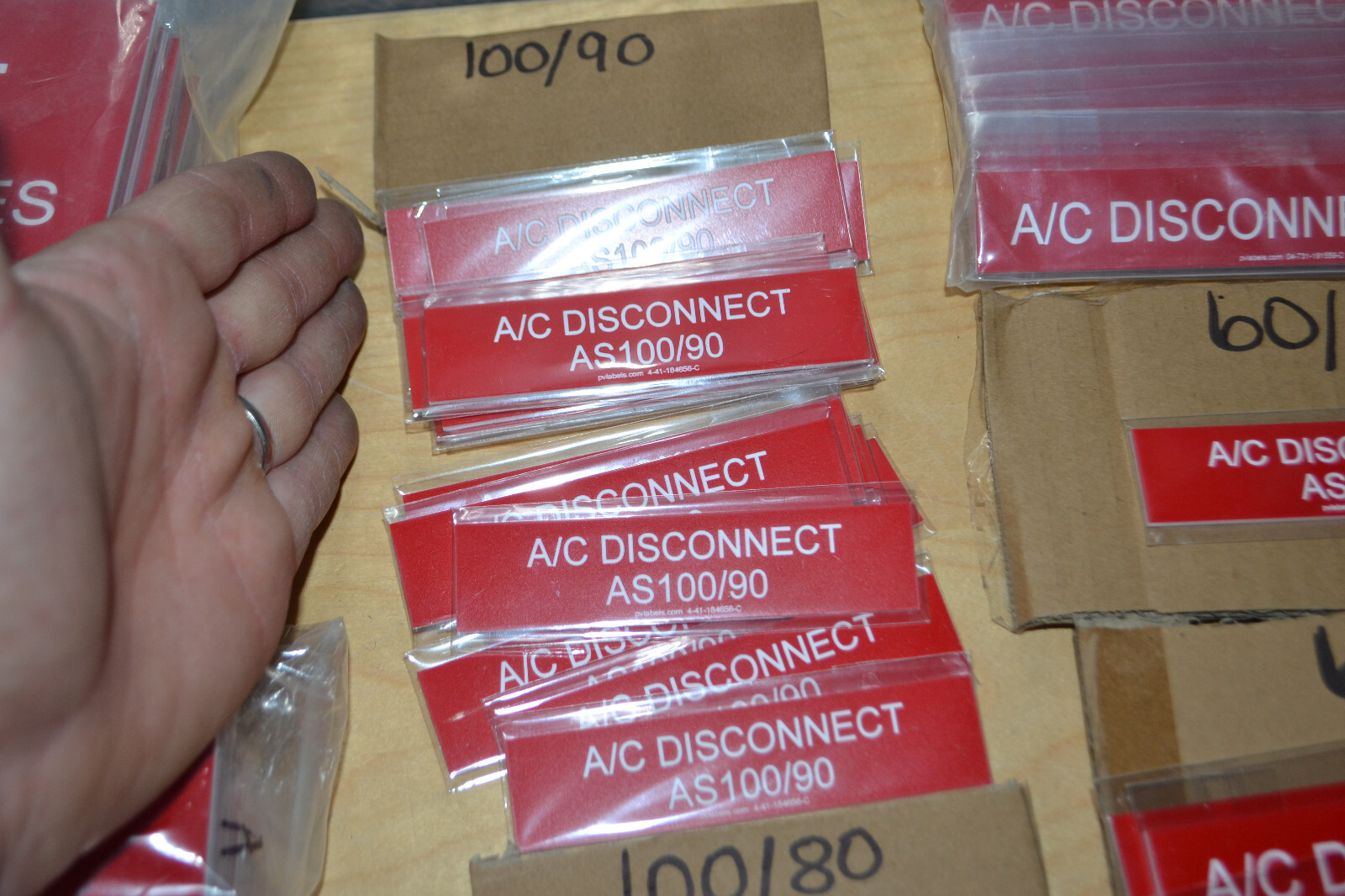 319 ~ Solar PV Warning Label Placards ~ Power Supply Sources for Utilities ~ g