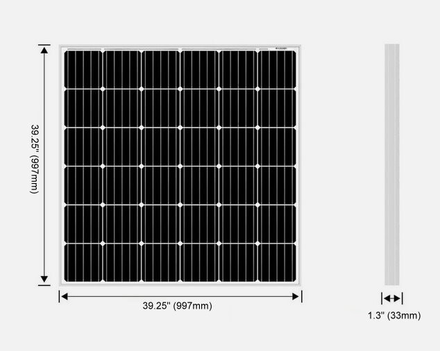 150W Solar Panels 18V 8.5A Monocrystalline for Off-Grid Power Source – 5 panels