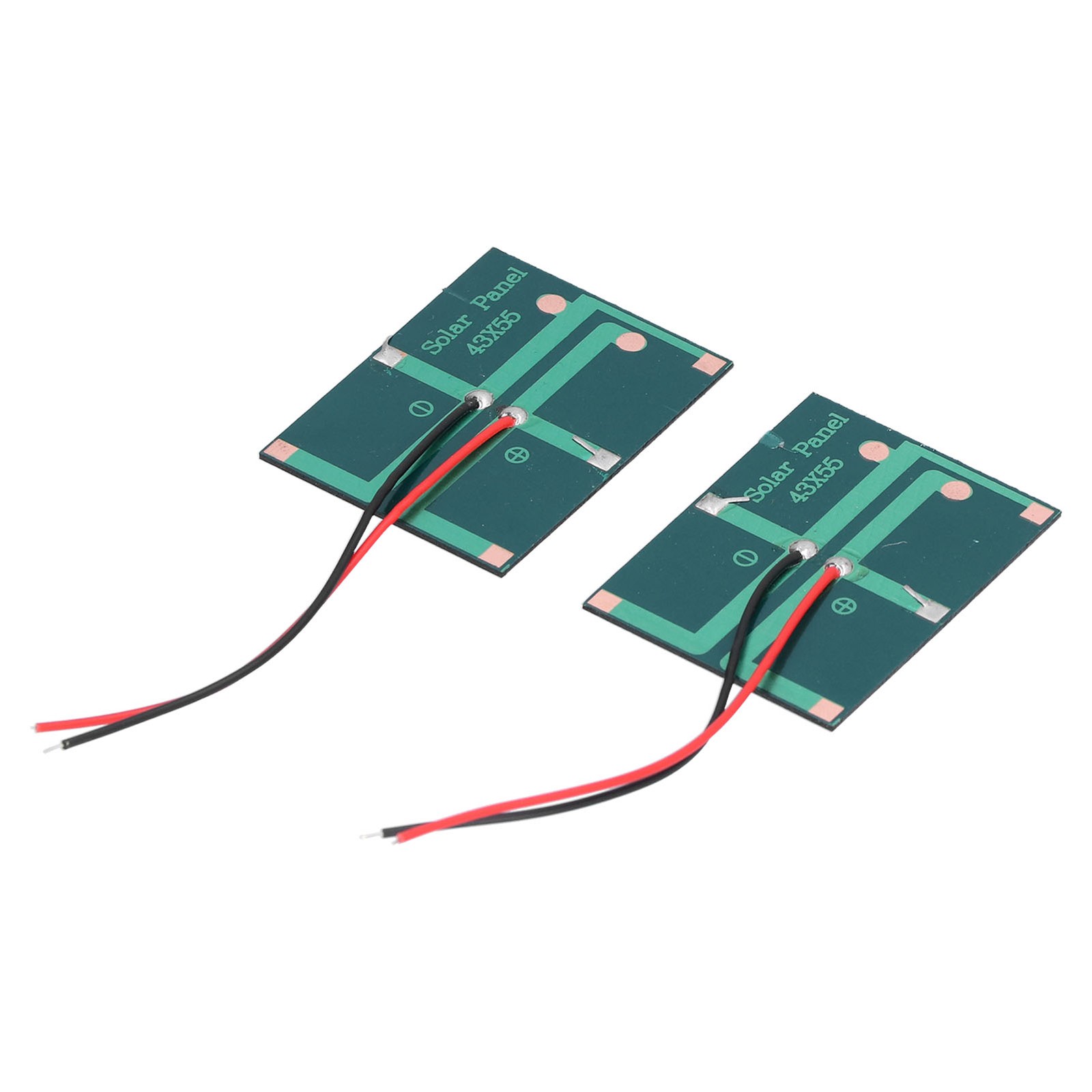 2Pcs Solar Panel Module Polysilicon Micro Mini Glue Power Solar Cells 43x55mm