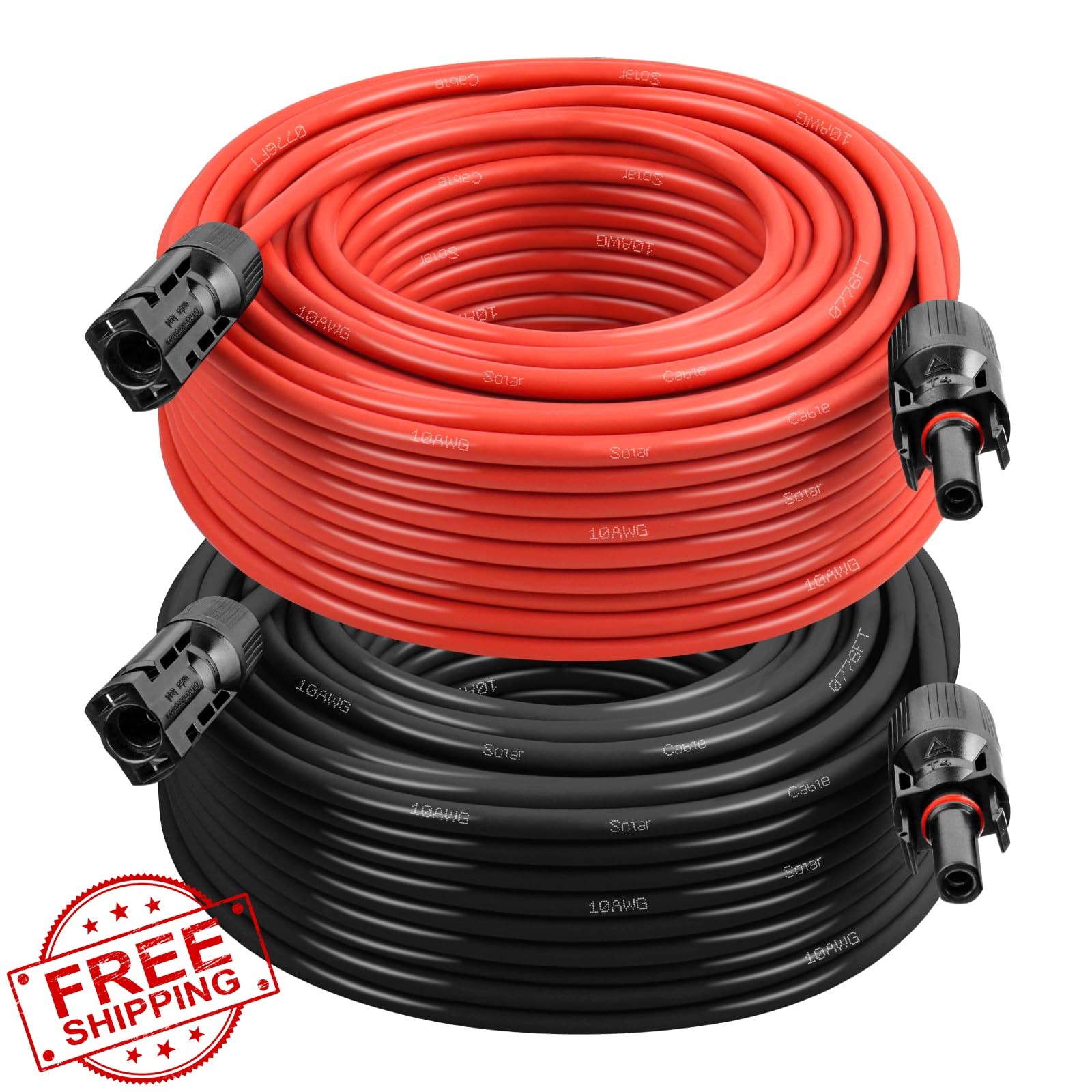 XRDS-RF 10AWG 100FT Solar Extension Cable 2 Pack