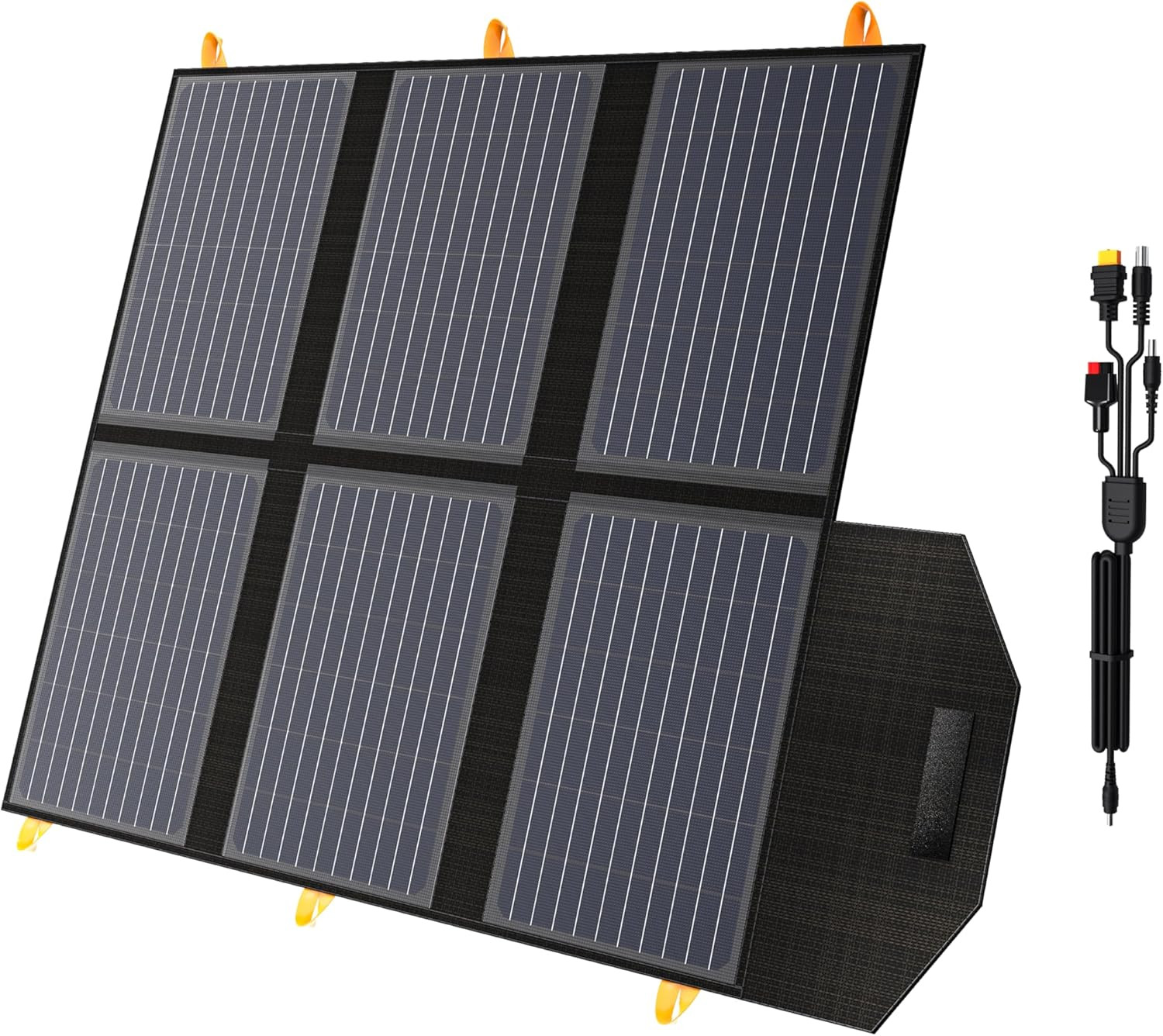 60W Portable Solar Panel for Power Station, 24% High Efficiency Foldable Solar C