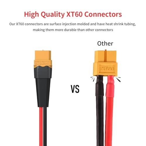 12AWG XT60 to SAE Connector Extension Cable with 6FT 12AWG SAE to XT60 Cable