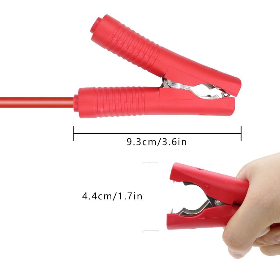 1.5M 14AWG Battery Alligator Clip to Solar Connector Extension Cable Fuse