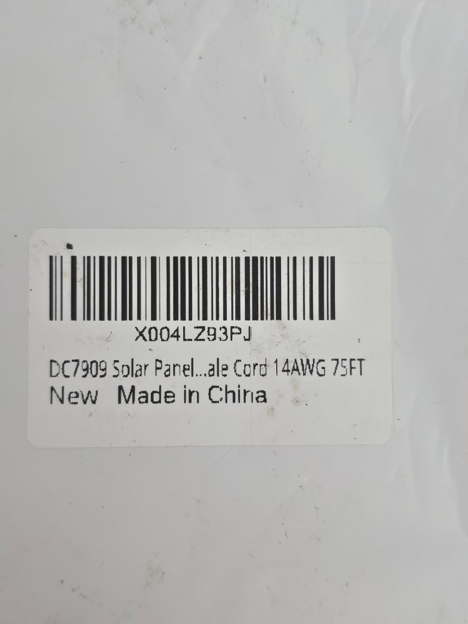 14AWG 75FT Solar Panel Extension Cable, DC7909 Female to Male, DC8020 Adapter, C