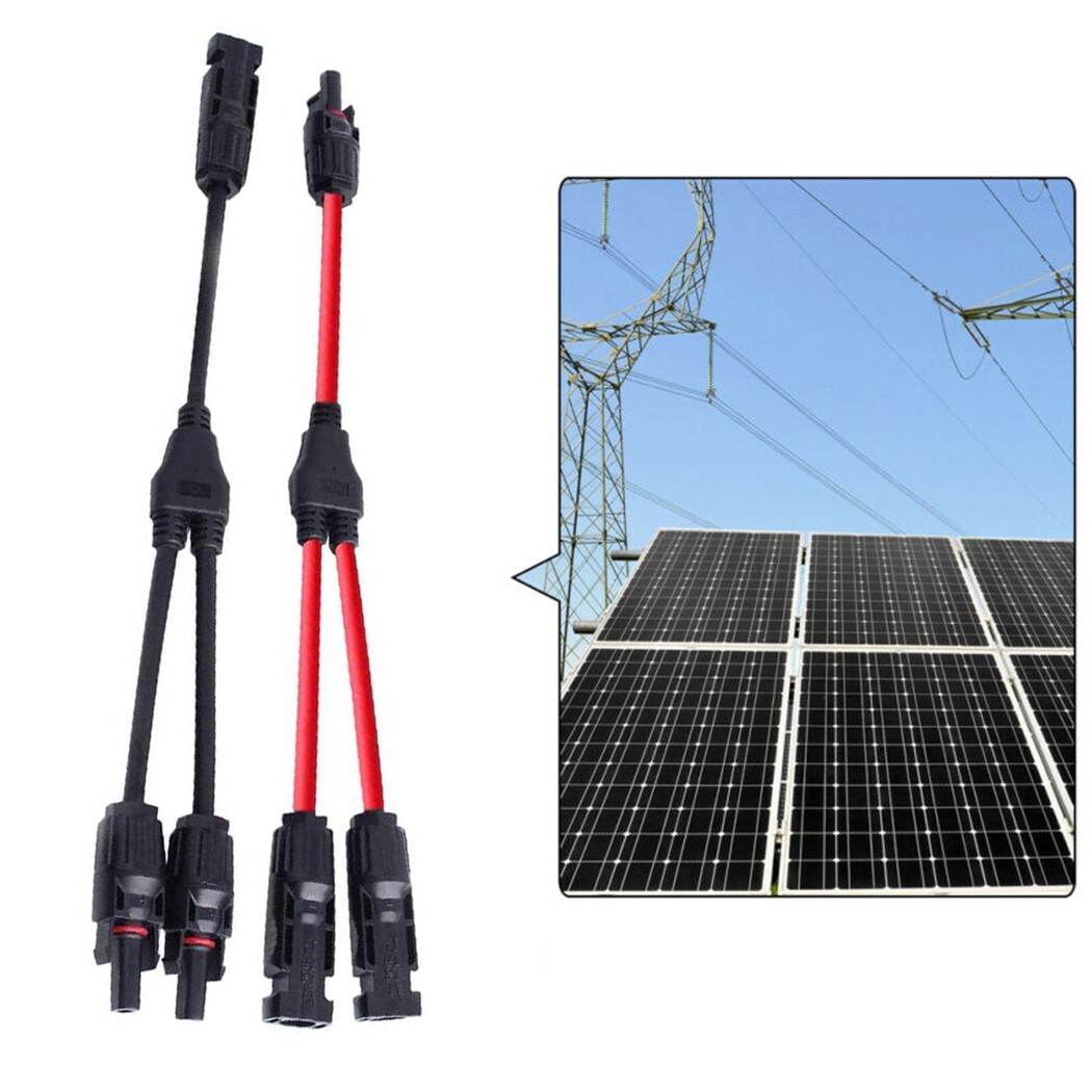 Cable Connector FFM MMF PV`Wire 1 Pair Y Branch Solar Panel 30A T Splitter New