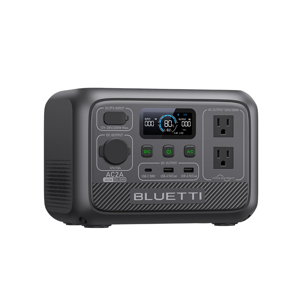 BLUETTI AC2A 300W 204Wh Portable Power Station Generator for Camping Backup