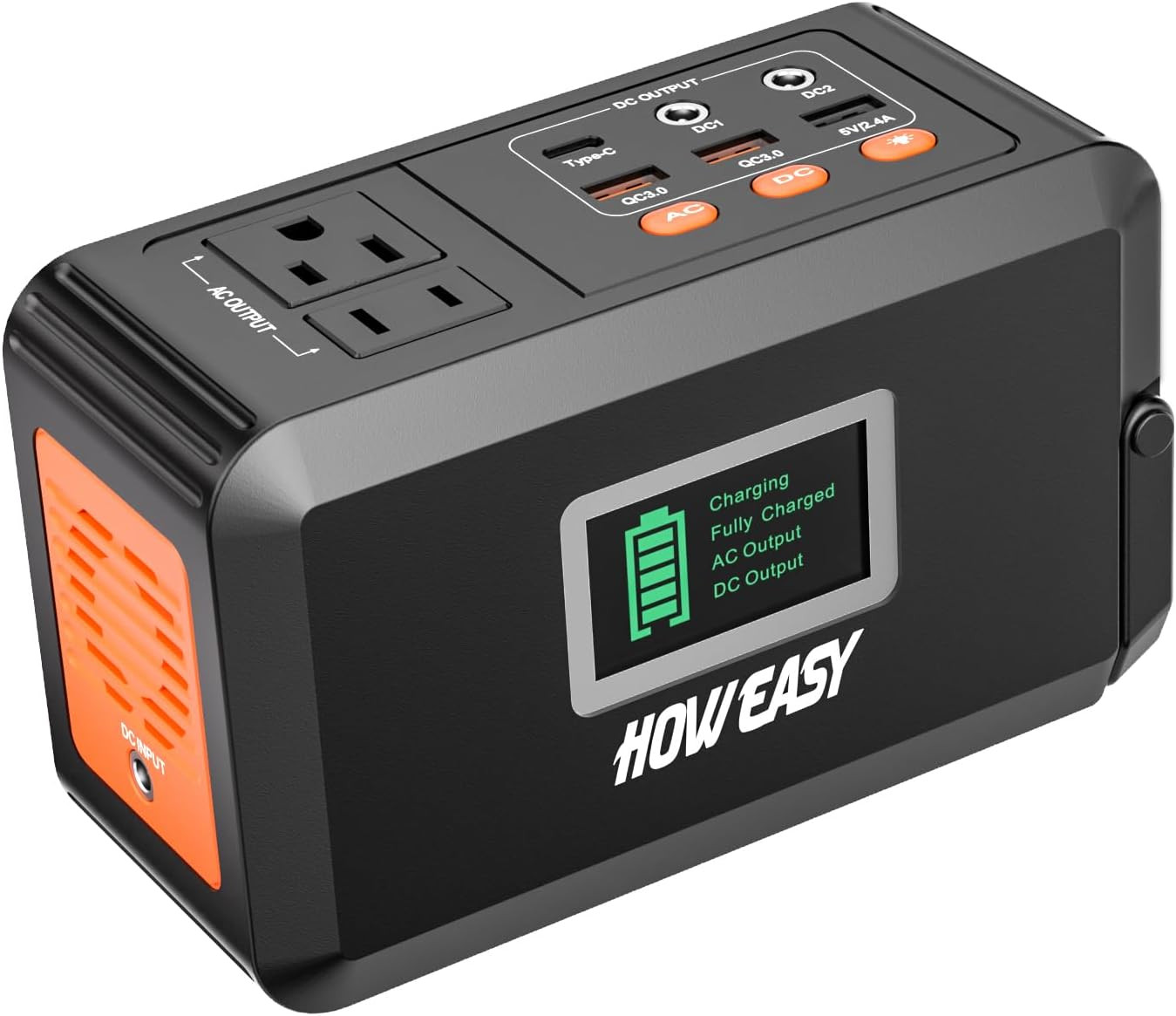 Portable Power Station,120W(240W Peak) Solar Generator,88Wh Lithium Battery Powe