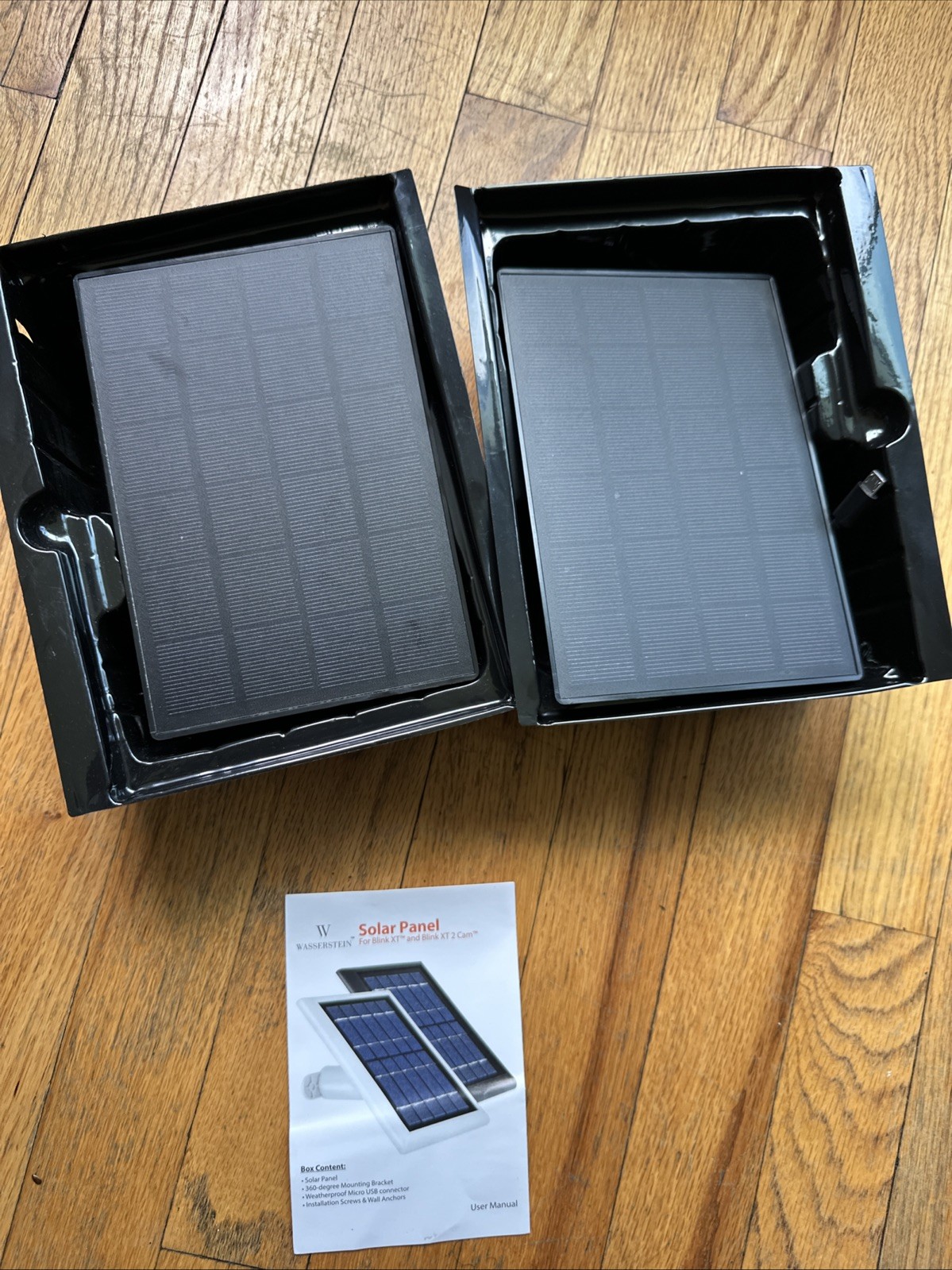 Wasserstein Solar Panel for Blink Outdoor & Blink XT2 Camera (2-Pack, black)