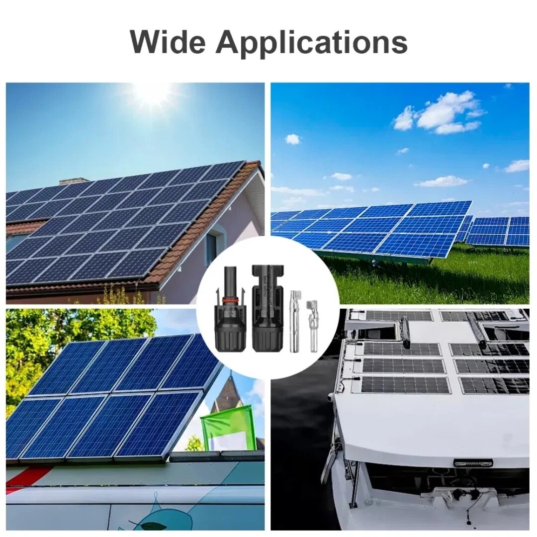 10 Pairs Male Female Solar M/F Wire Cable Connectors Waterproof for Solar Panel