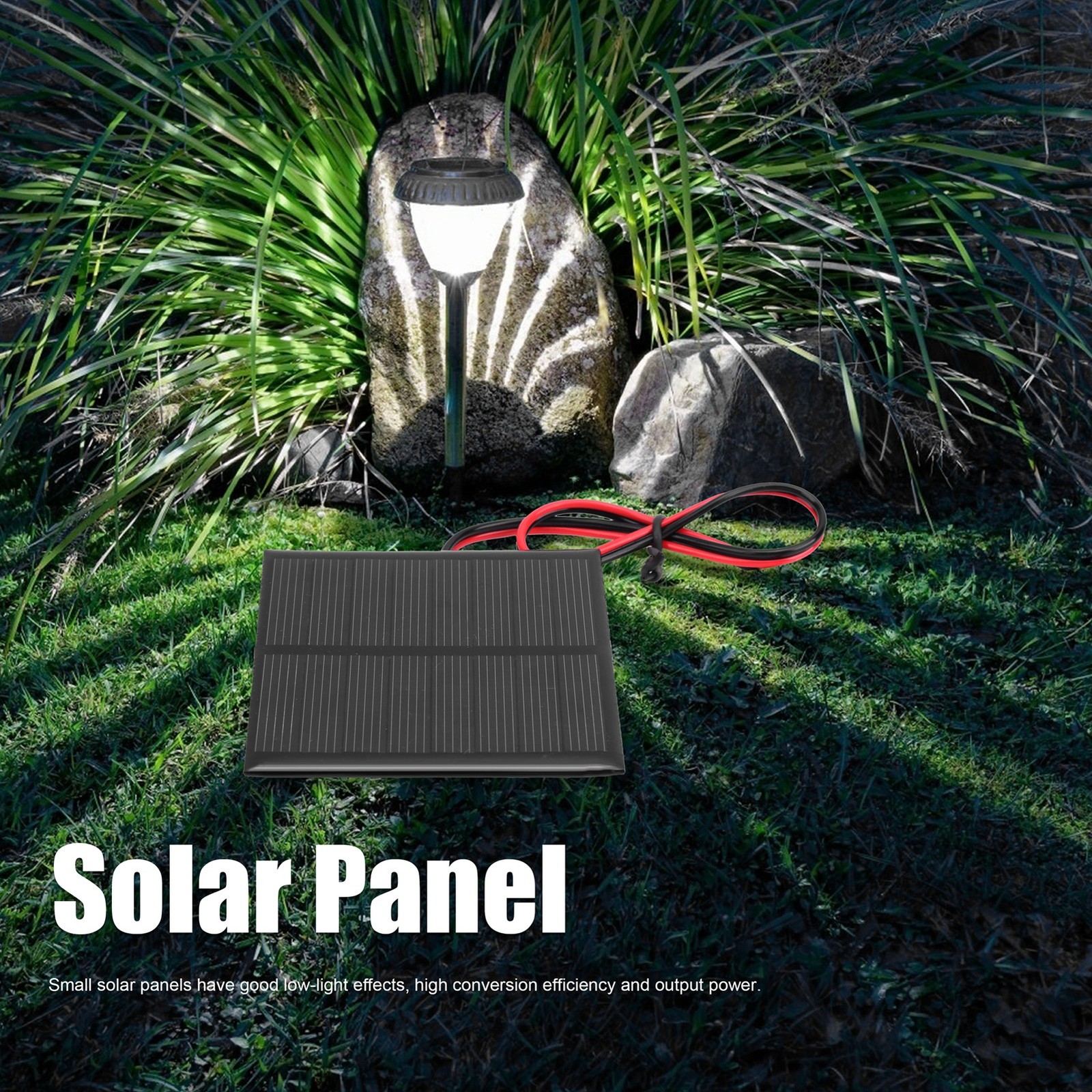5Pcs Small Solar Battery Panel Polysilicon Epoxy Battery Module With 30cm New