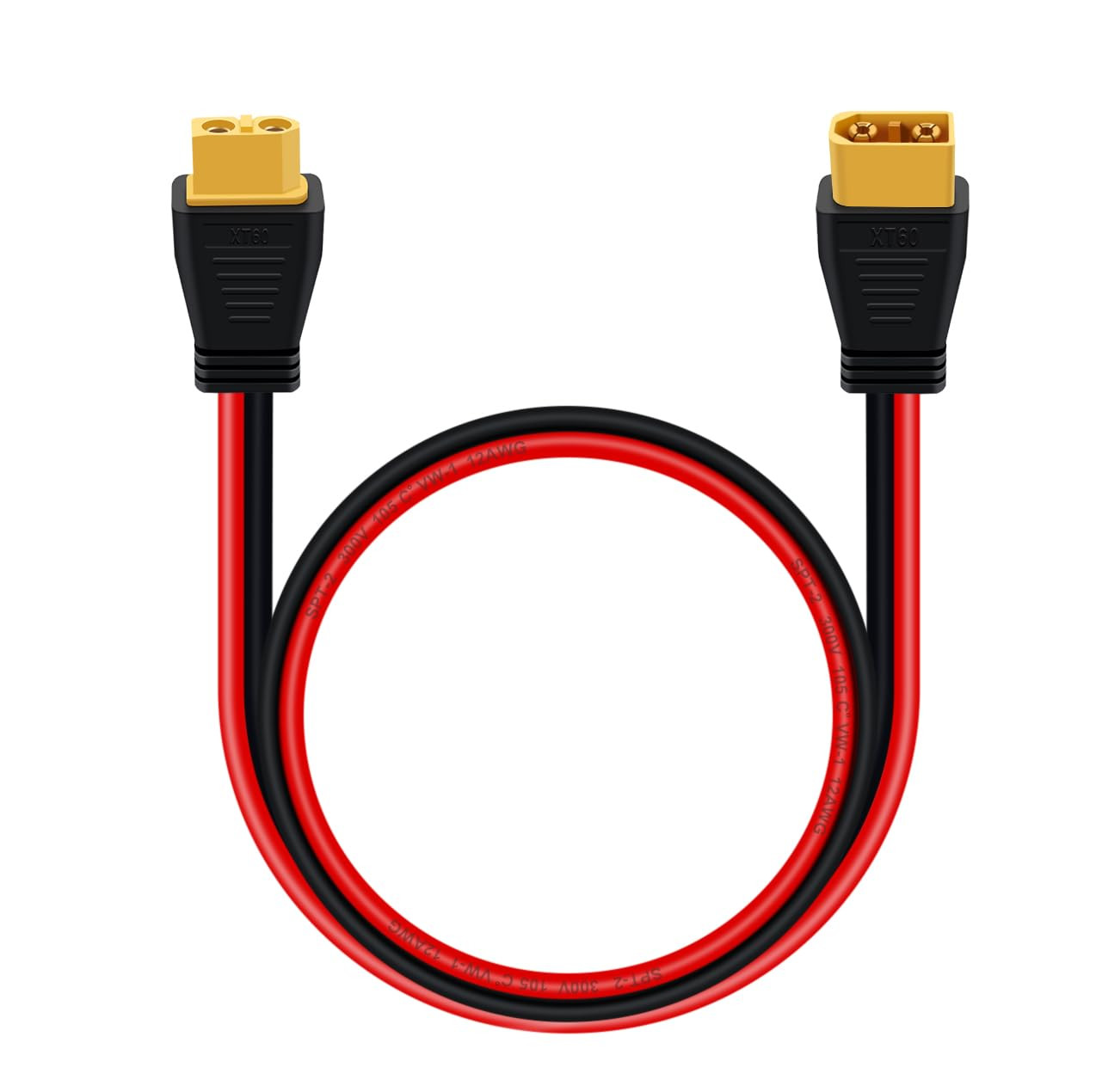 XT60 Extension Cable Adapter Female to Male Connector 12AWG XT60 Male to Female
