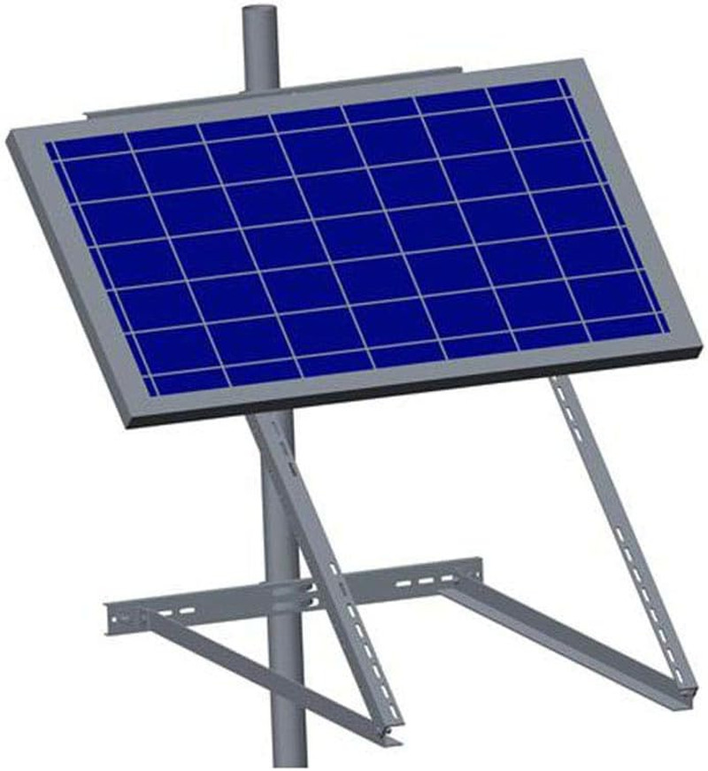 AIMS Power Adjustable Solar Panel Pole Mount Bracket – Fits 2 Panels up to 170 W