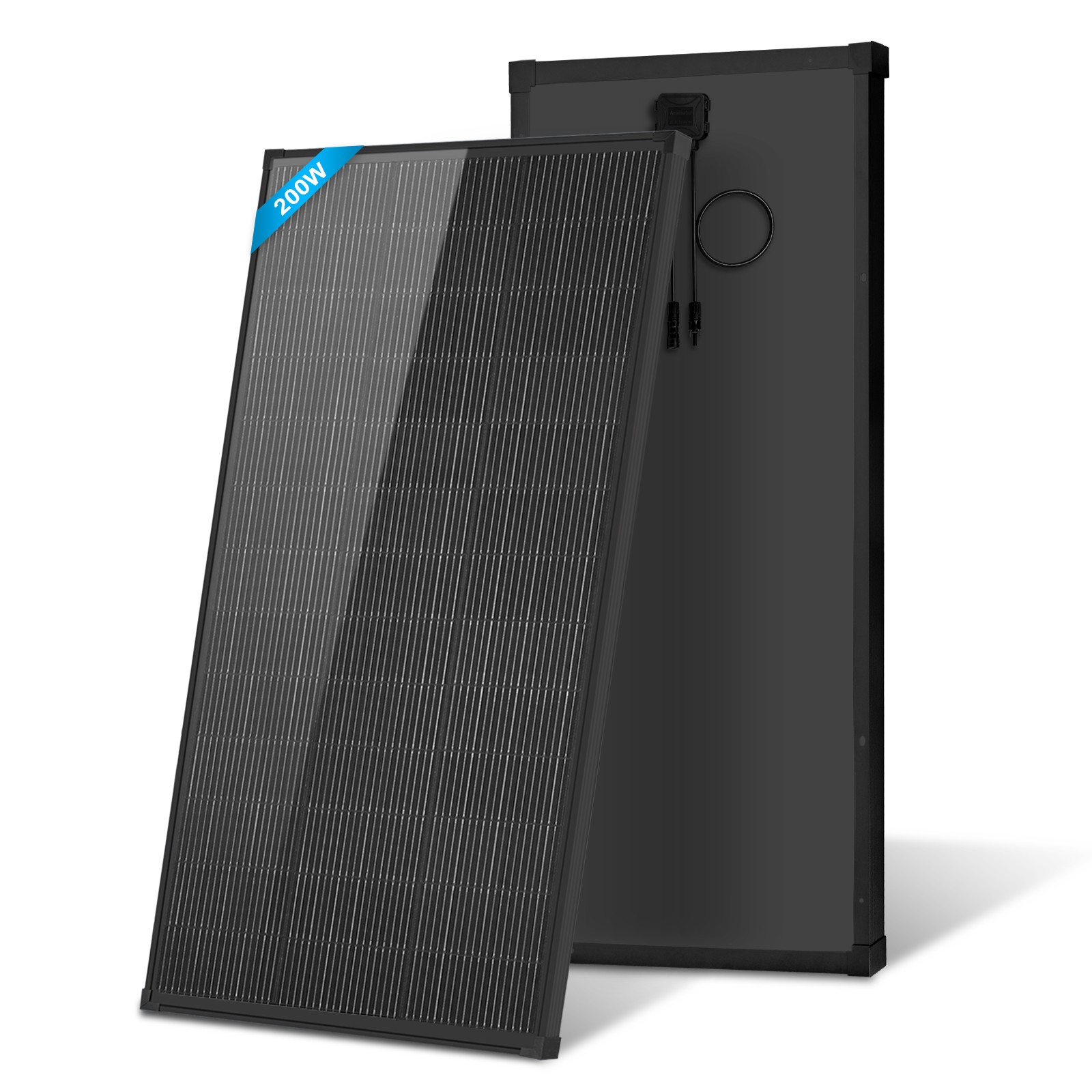 AeternaSol 200W Solar Panel 18V N-Type Mono 18BB Roof RV Boat Off-Grid Battery