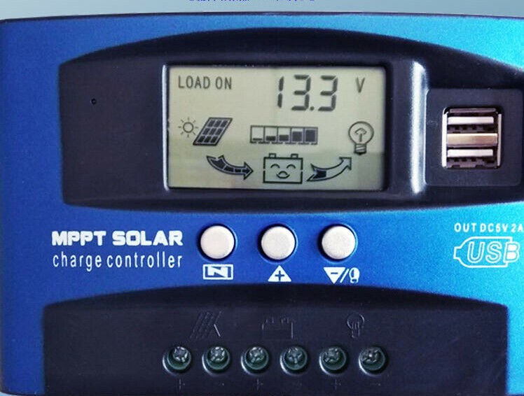 Panel Solar Regulator Auto Focus MPPT 40A 12V-24V Dual USB Charge Controller*