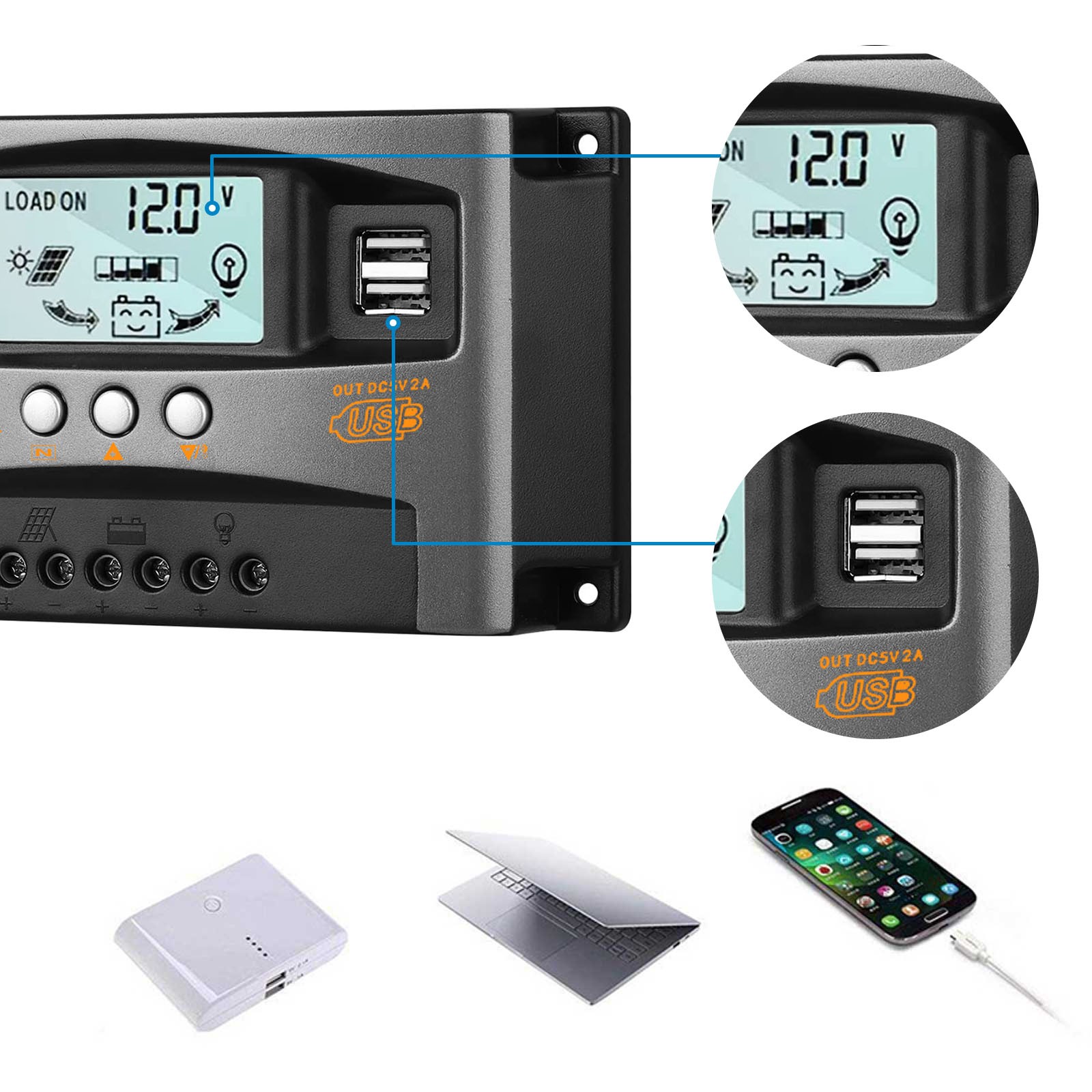 200W Solar Panel Kit 12V Solar off-grid Systems 30A MPPT Controller for RV Boat