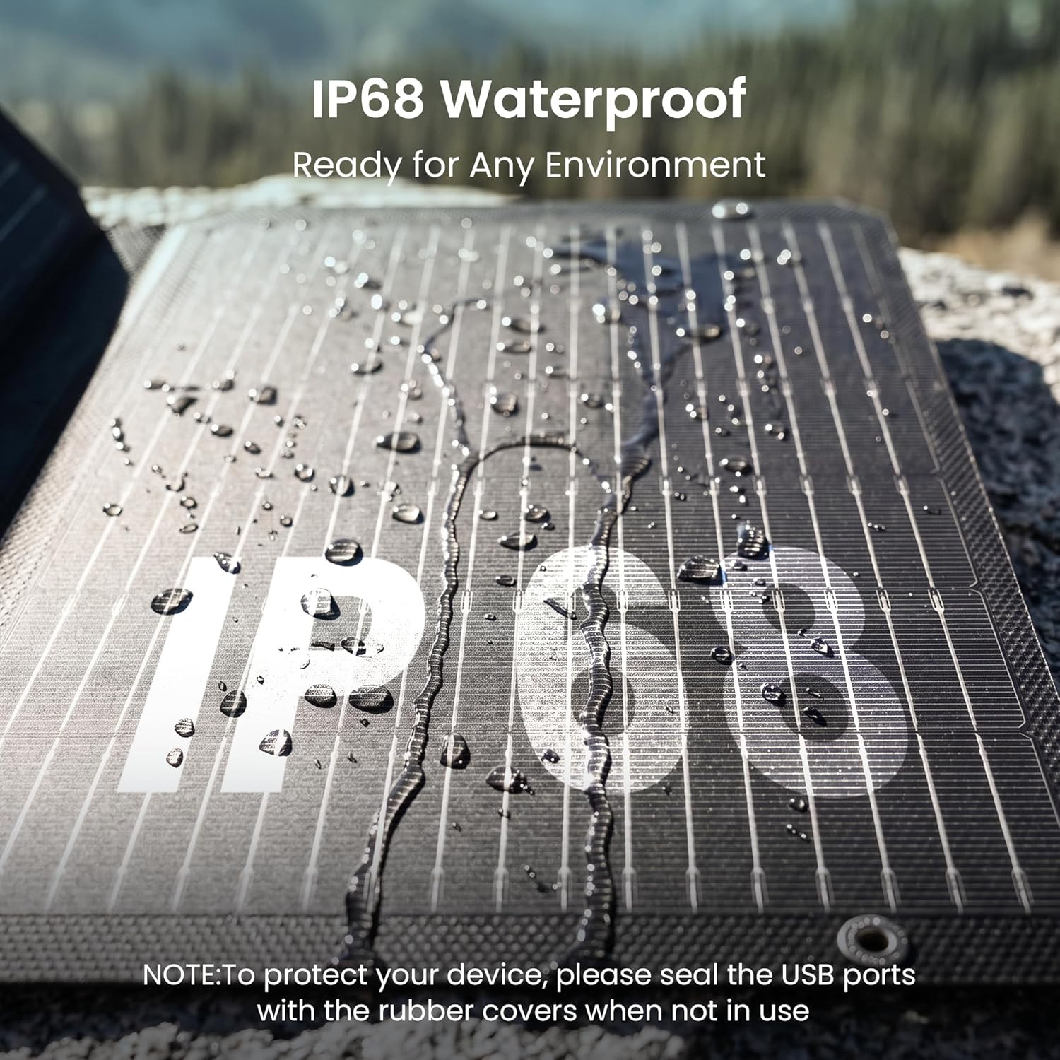 45w Portable Solar Panel Charger USB-C PD 3 Port Foldable Waterproof Camping Kit
