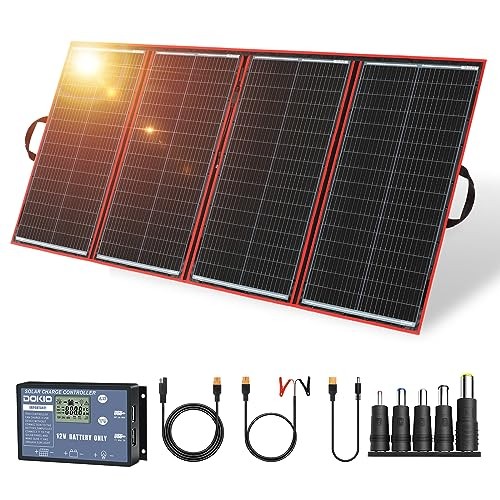 300W Portable Foldable Solar Panel Kit (20x38in, 15.3lb), with 300W 20x38in