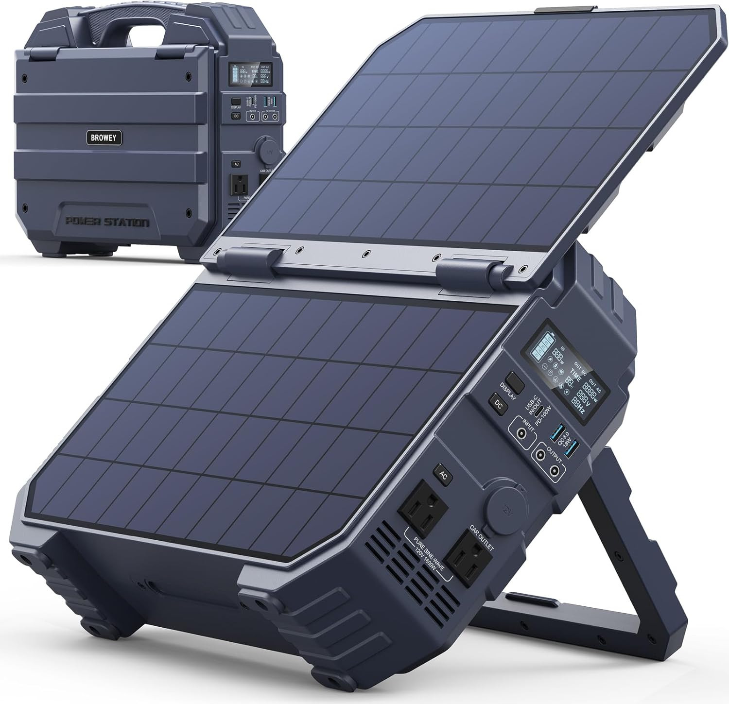 1600W (3200W Peak) Portable Power Station, 1024Wh Lifepo4 Battery with Built-In