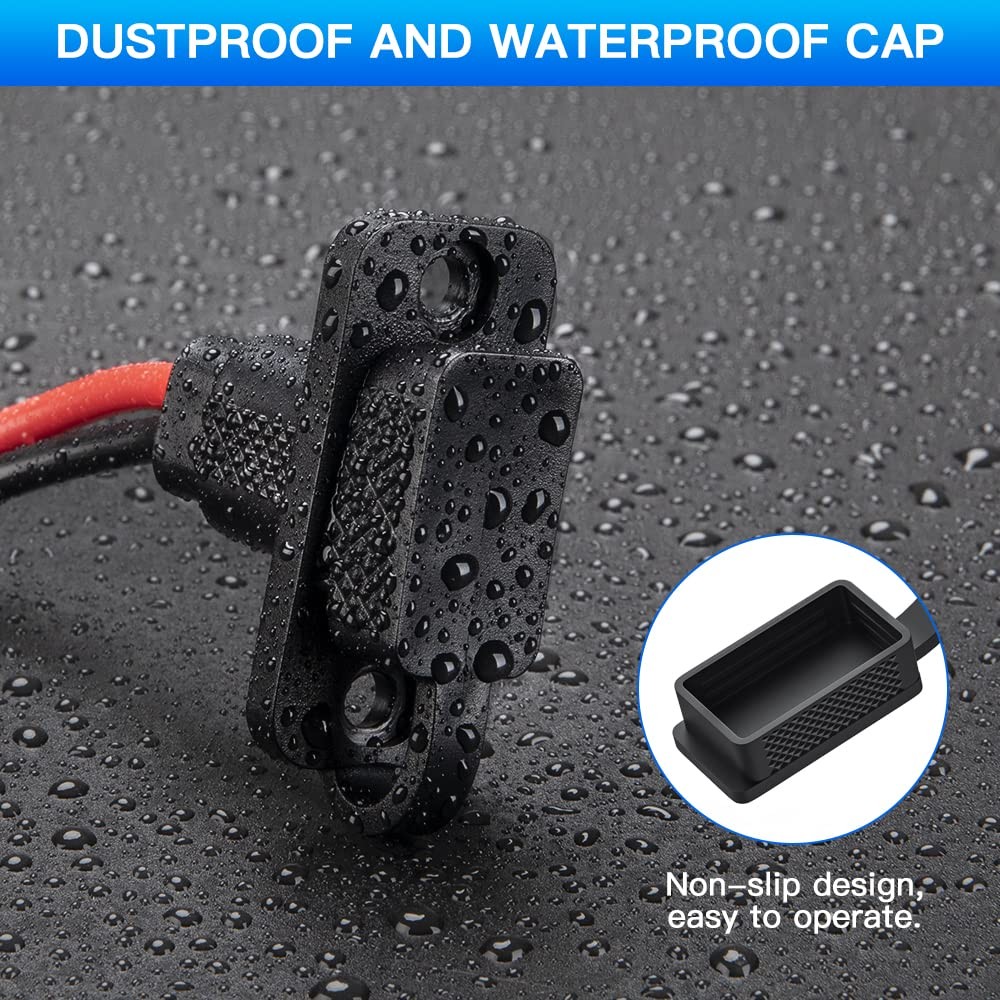 SAE Connector, Rectangular SAE Power Socket Sidewall Port, Weatherproof SAE Q…