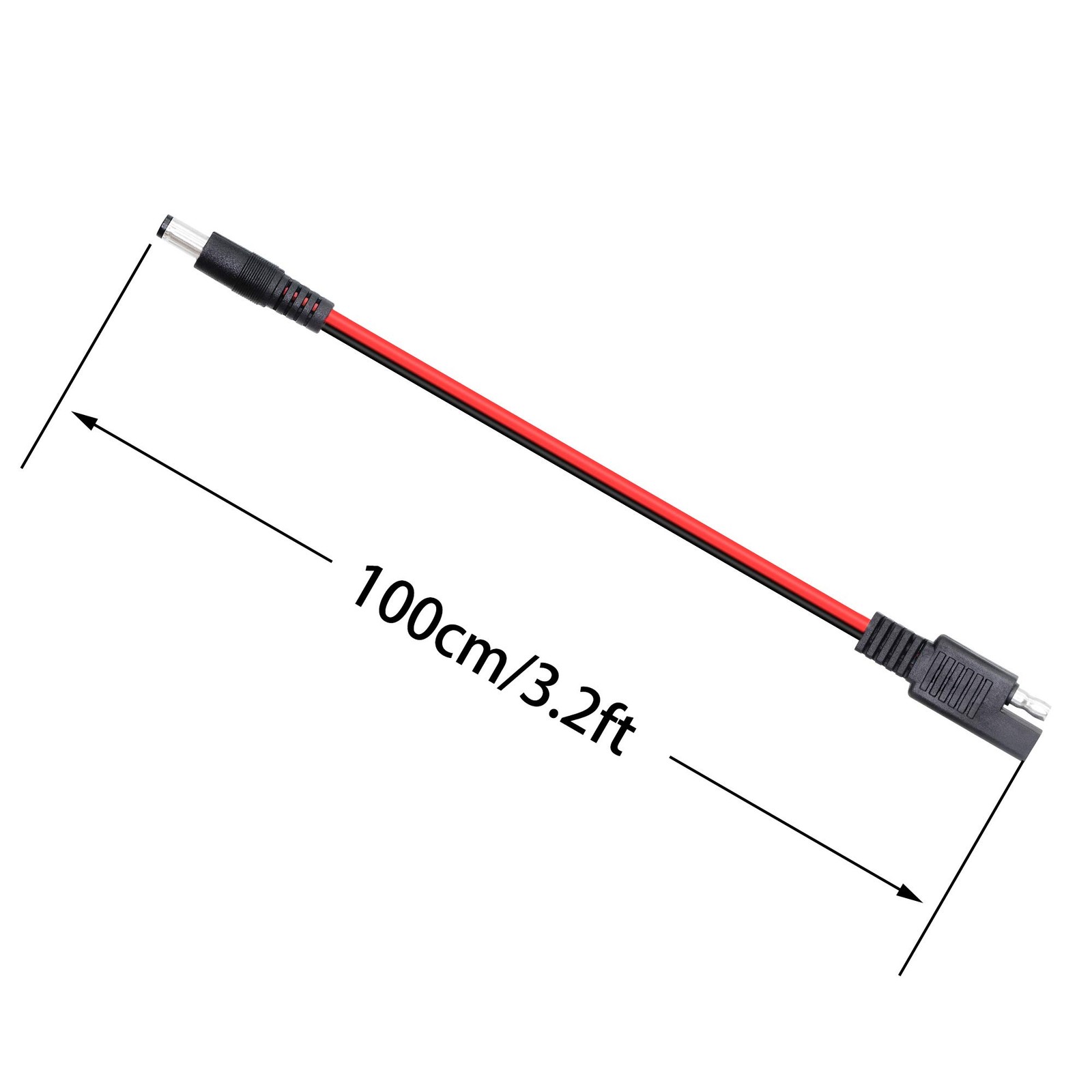 PNGKNYOCN 3.2 Feet 18AWG SAE Plug to DC 5.5×2.1mm Male Converter Adapter Cabl…