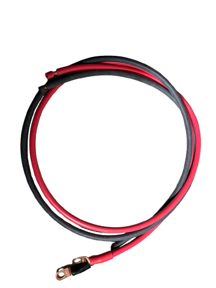Pair Solar PV 6 AWG cables UL black & red 19 strands copper wire with copper lug