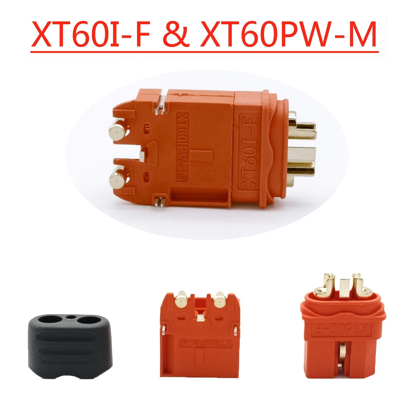 3 Pairs XT60I-F Plug Female Connector with Sheath Housing and XT60IPW-M Plug …