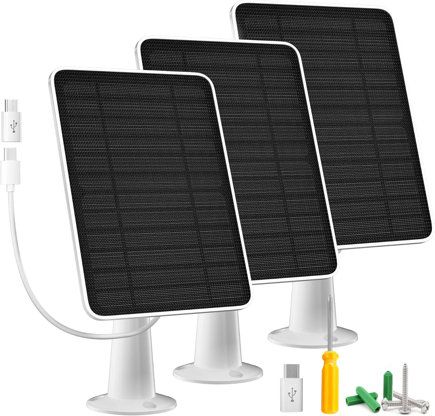 Solar Panel Charger Compatible W/ Arlo Essential 2K Outdoor(2nd Gen)/Essential