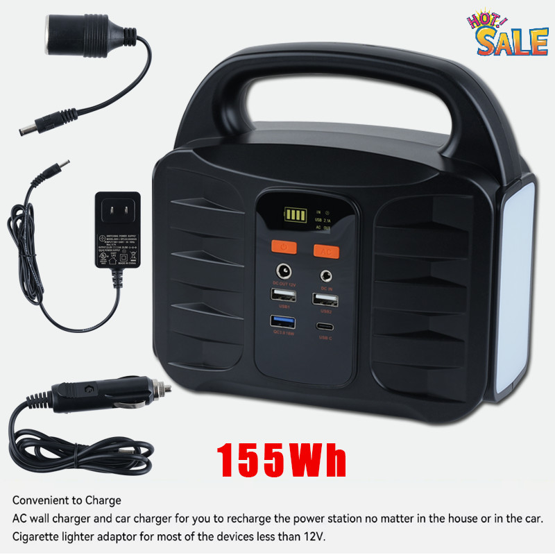 US GRECELL 155Wh Power Station Portable Solar Generator Power Supply for Camping