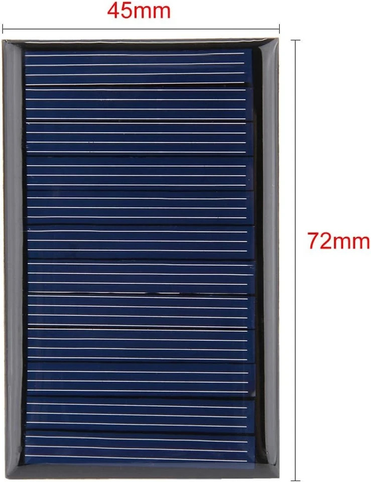 ® 5Pcs 6V 60Ma Poly Mini Solar Cell Panel Module DIY for Light Toys Charger 72Mm