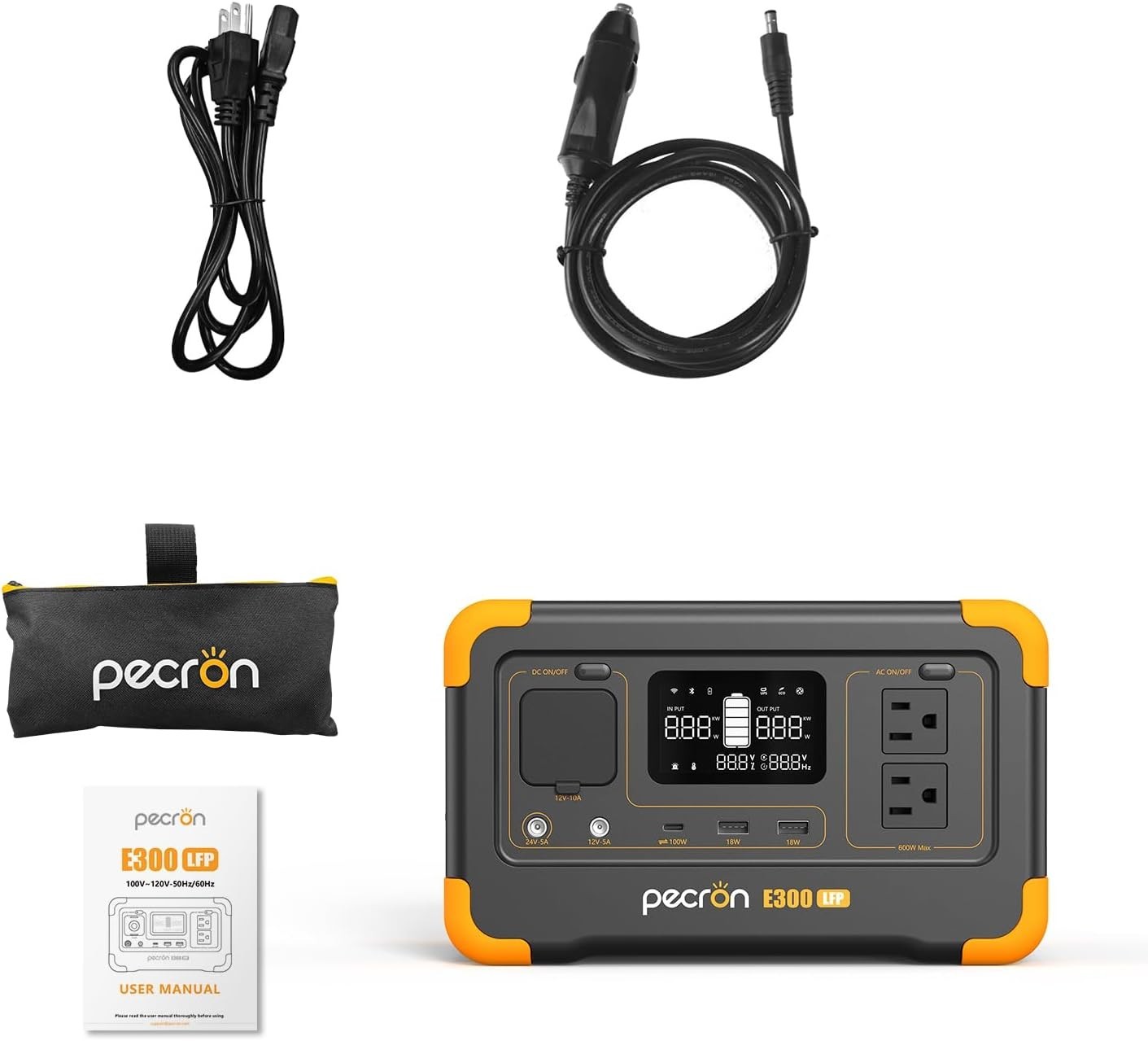 Compact E300LFP Power Station – Fast Charge 288Wh for All Your Essential Devices