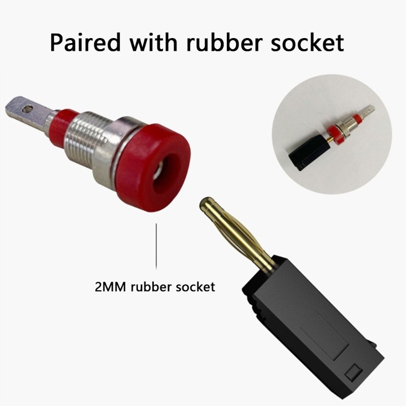 2mm Test Cables with Banana Plugs Flexible & strong Test Leads set for Lab Use