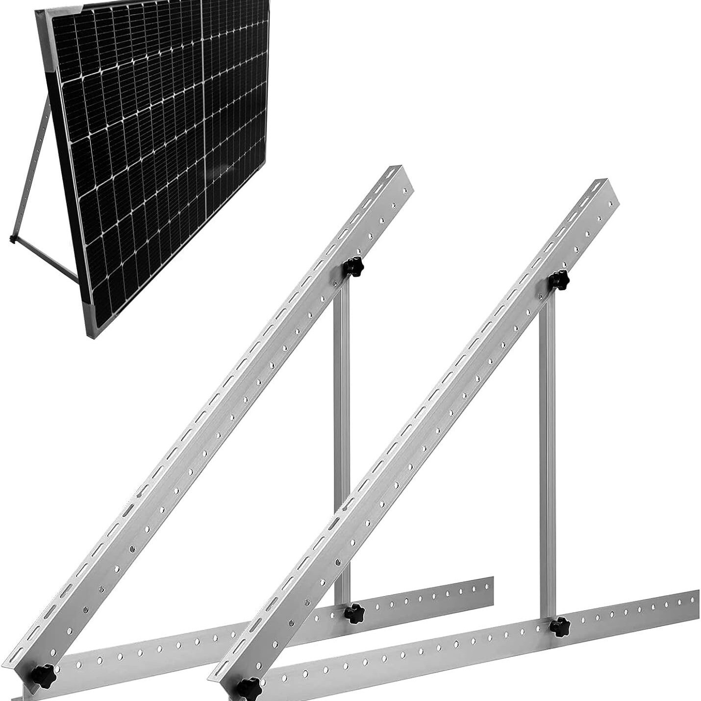 28″ Solar Panel RV Tilt Mount Brackets Ground Roof Flat Surface Adjustable Fram